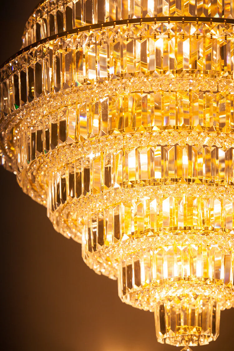Chrome/ Silver/ Gold Extra Large Chandelier For Foyer Living Room Staircase Crystal Ceiling Lighting Fixture - Image 18