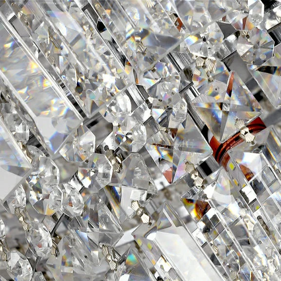 Chrome/ Silver/ Gold Extra Large Chandelier For Foyer Living Room Staircase Crystal Ceiling Lighting Fixture - Image 23