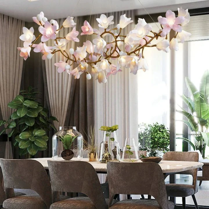 Circular Blossom Ceramic Chandelier - Image 10
