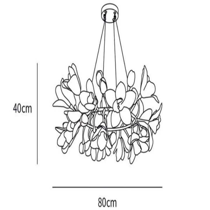 Circular Blossom Ceramic Chandelier - Image 14