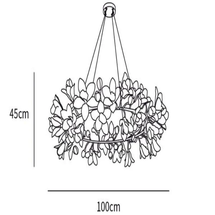 Circular Blossom Ceramic Chandelier - Image 15