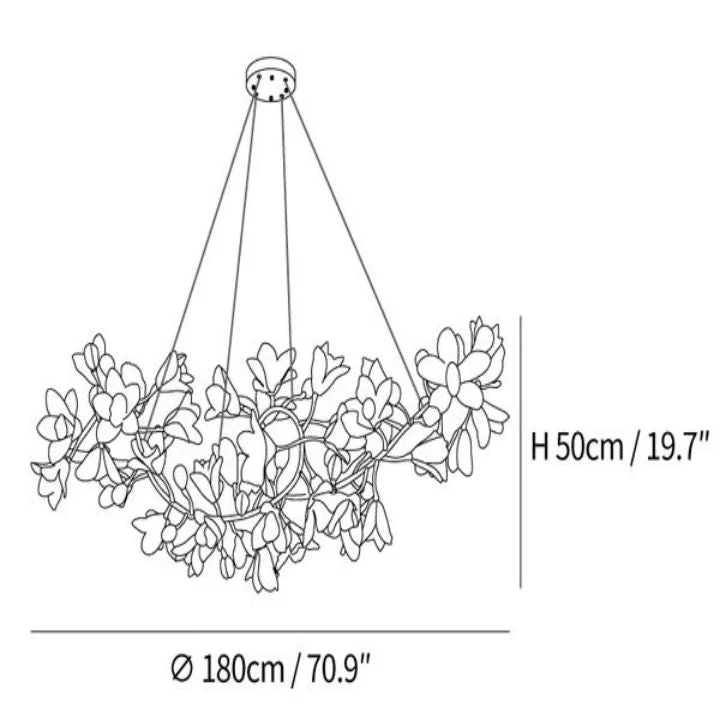 Circular Blossom Ceramic Chandelier - Image 16
