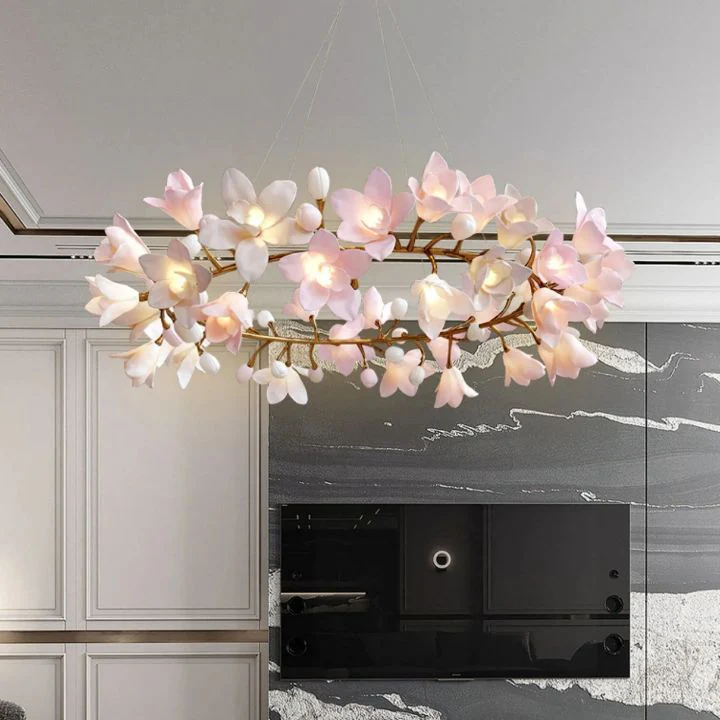 Circular Blossom Ceramic Chandelier - Image 5