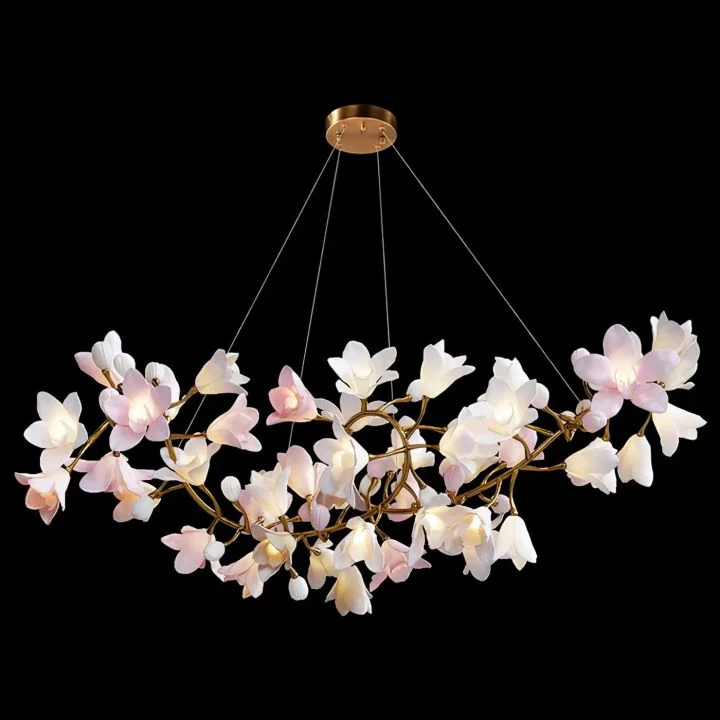 Circular Blossom Ceramic Chandelier - Image 7