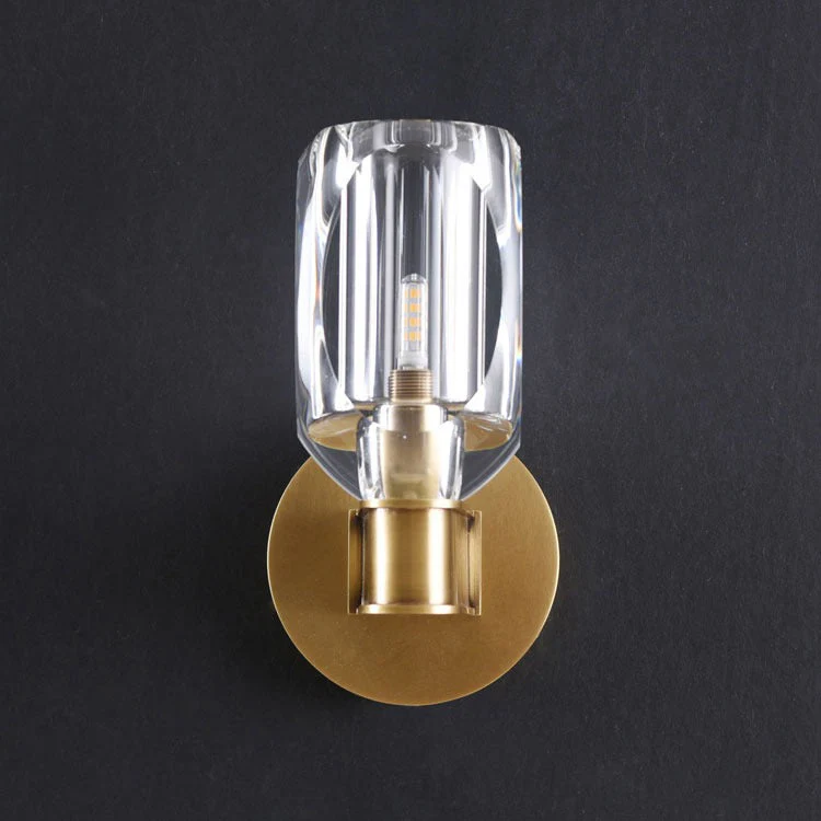 Classic Crystal Cup Wall Sconce, Brass - Image 6