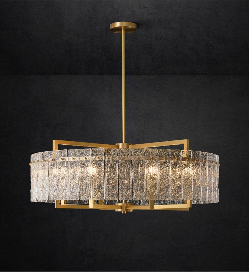 Classic Moire Crystal Round Chandelier - Image 3