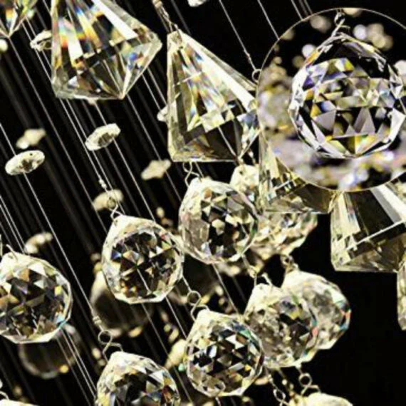Classic Streamlined Clear Crystal Chandelier - Image 5