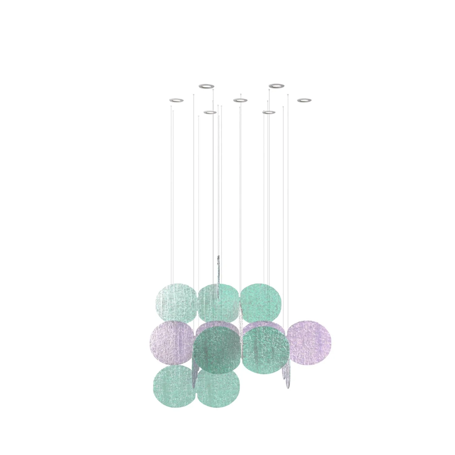 Clouds Iridescent Disc Chandelier - Image 11