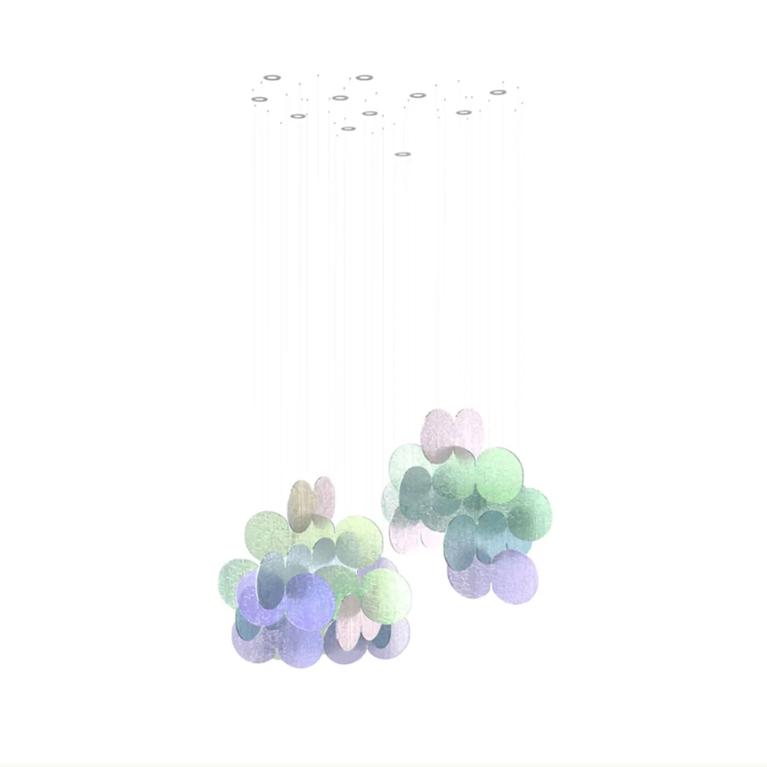 Clouds Iridescent Disc Chandelier - Image 12