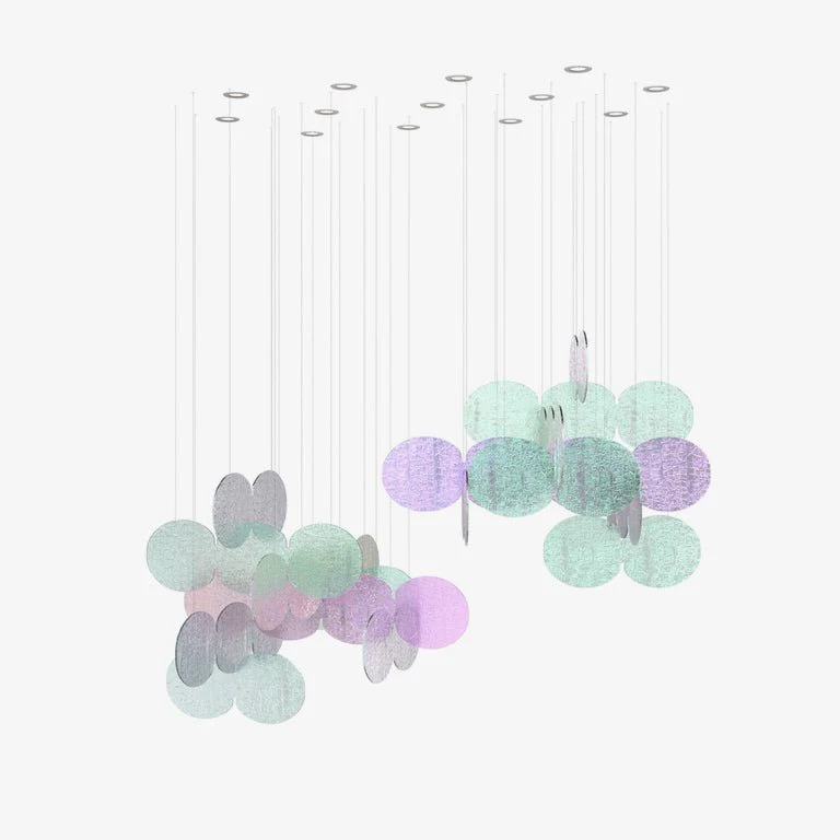 Clouds Iridescent Disc Chandelier - Image 2