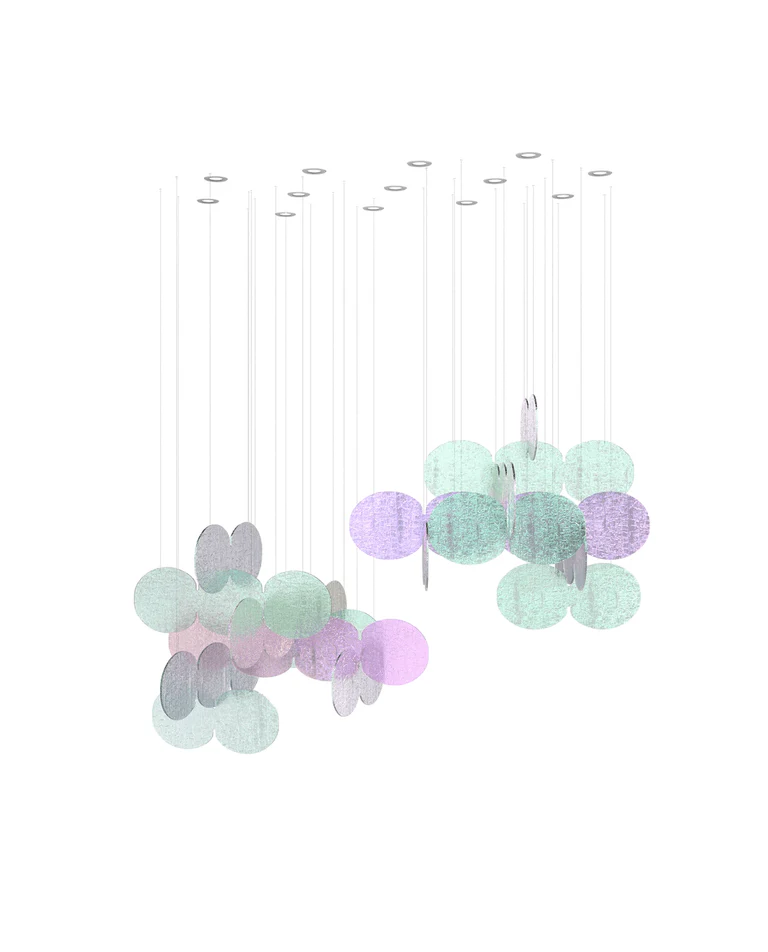 Clouds Iridescent Disc Chandelier - Image 5