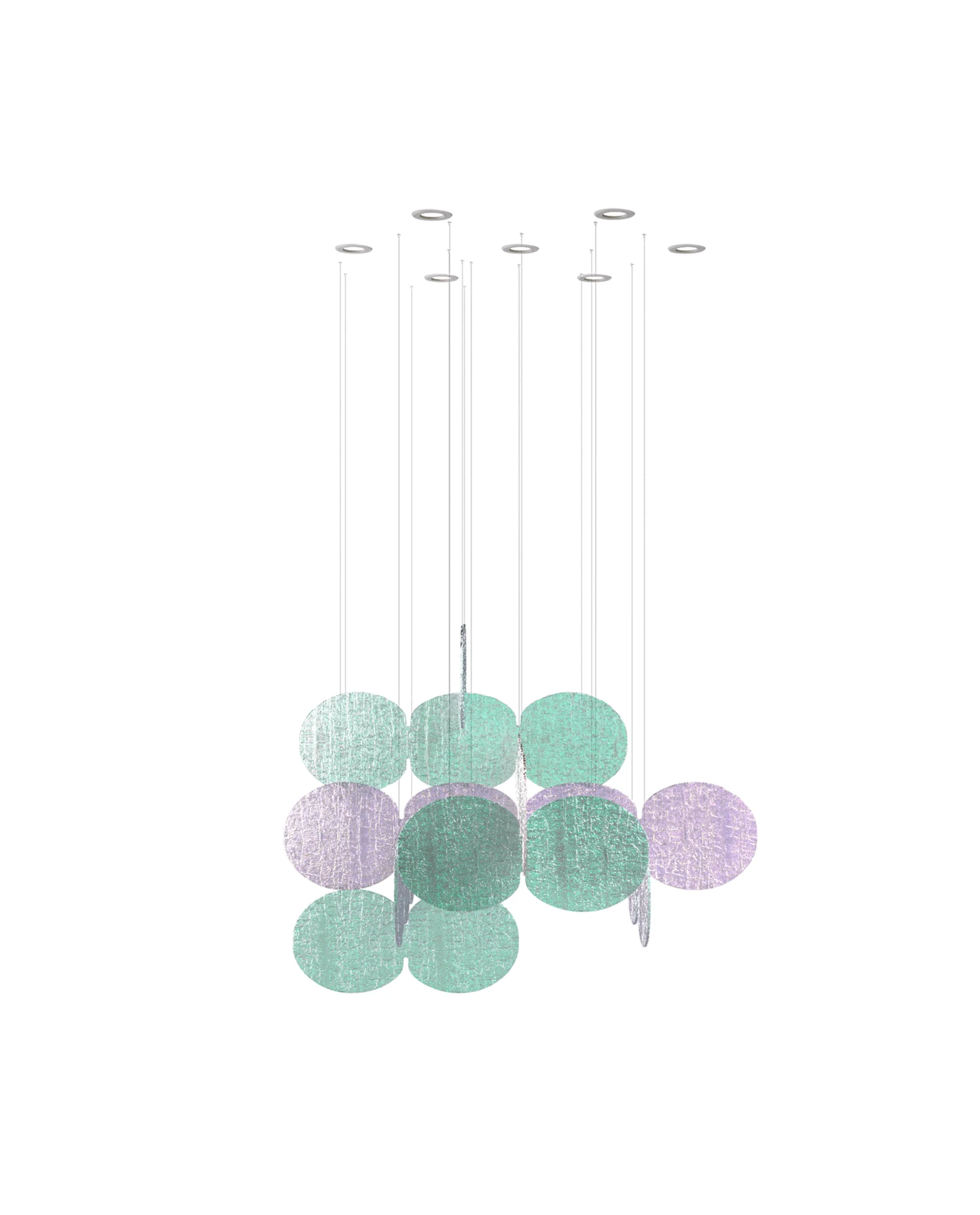 Clouds Iridescent Disc Chandelier - Image 6