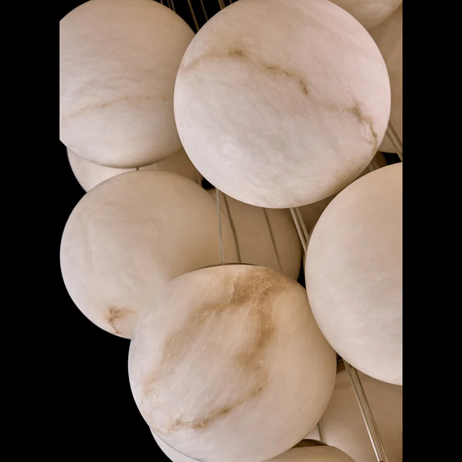 Cluster Alabaster Globe Chandelier - Image 5