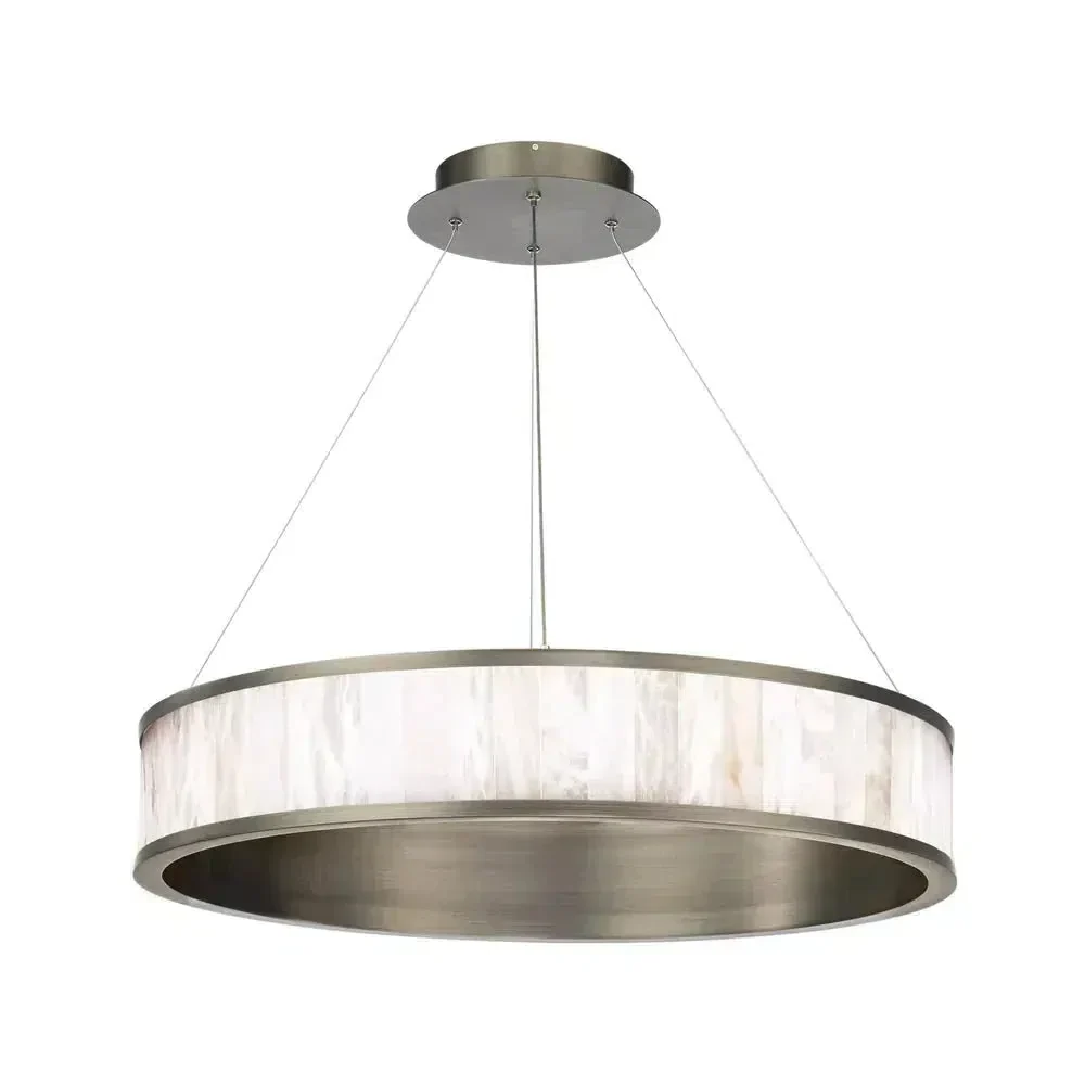 Coliseo Alabaster 28in LED Round Chandelier - Image 2