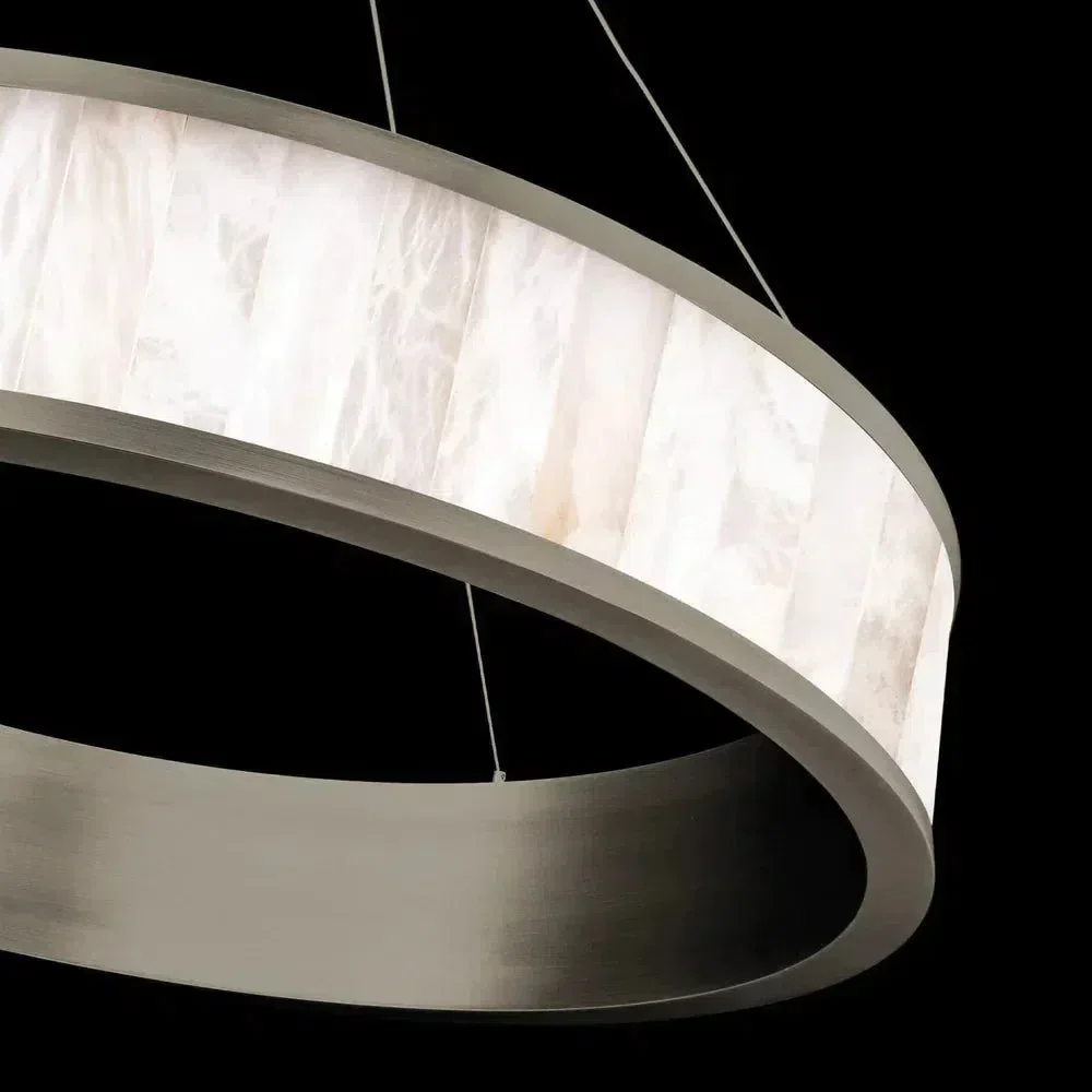 Coliseo Alabaster 28in LED Round Chandelier - Image 4
