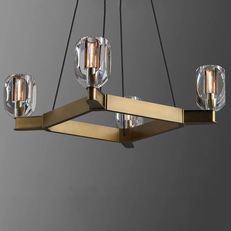 Cono Crystal Square Chandelier 36" - Image 3
