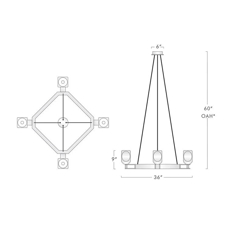 Linna Square Crystal Chandelier - Image 5