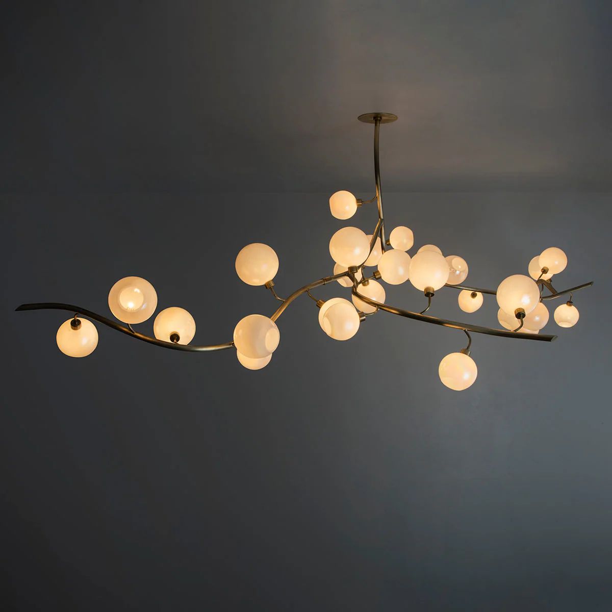 Contemporary Hand-blown Glass Globes Branch Chandelier for Dining Room Living Room and Kitchen Island - Image 7