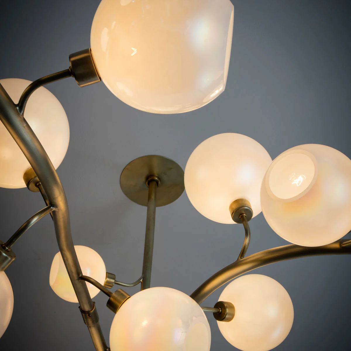 Contemporary Hand-blown Glass Globes Branch Chandelier for Dining Room Living Room and Kitchen Island - Image 8