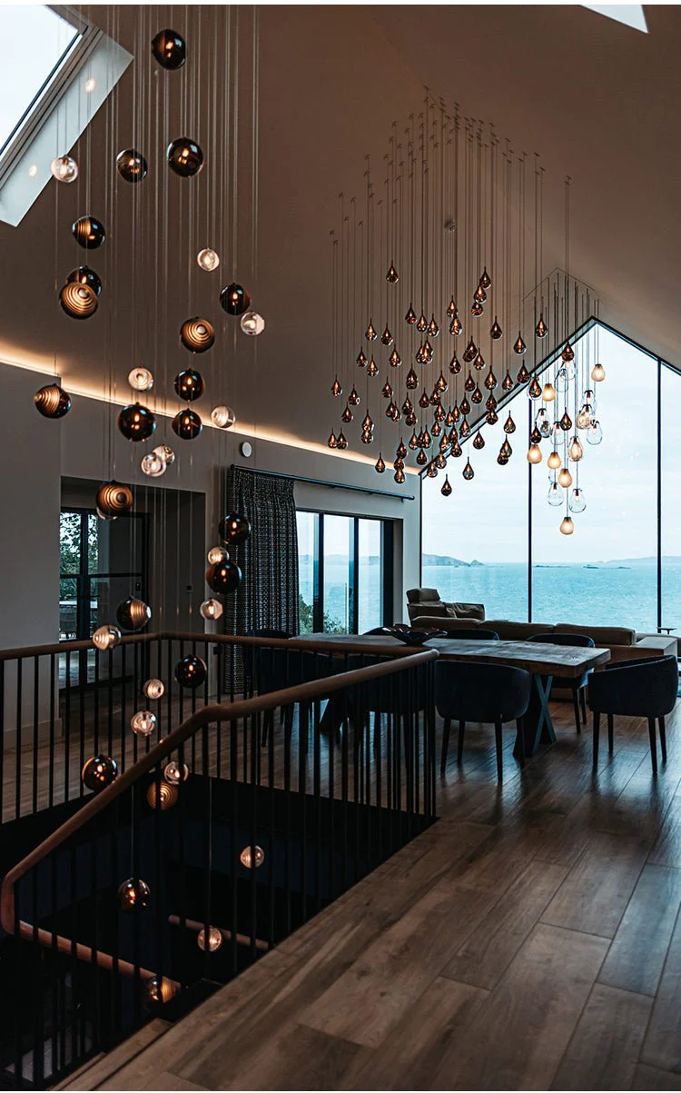 Cosmic Sphere Cascade Glass Chandelier - Image 10