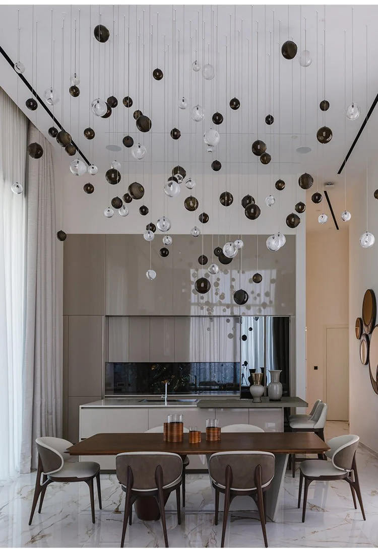 Cosmic Sphere Cascade Glass Chandelier - Image 12