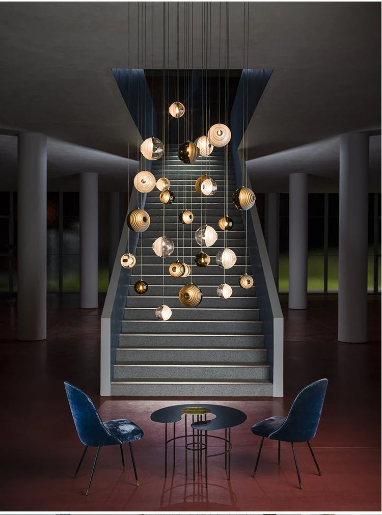 Cosmic Sphere Cascade Glass Chandelier - Image 13