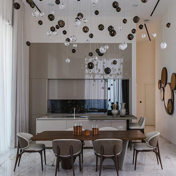 Cosmic Sphere Cascade Glass Chandelier - Image 15