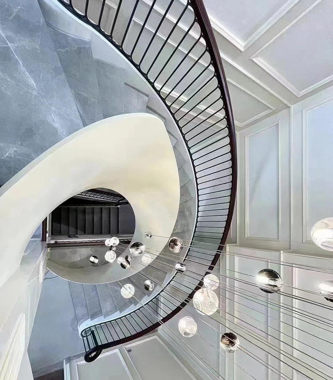 Cosmic Sphere Cascade Glass Chandelier - Image 17