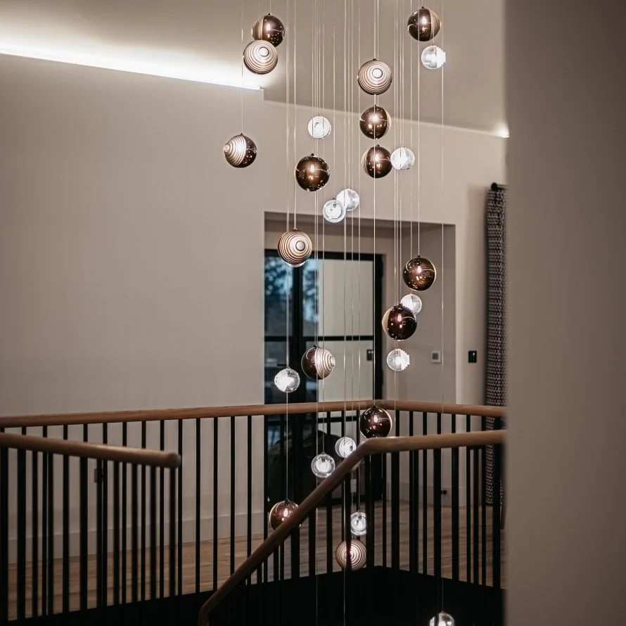 Cosmic Sphere Cascade Glass Chandelier - Image 21
