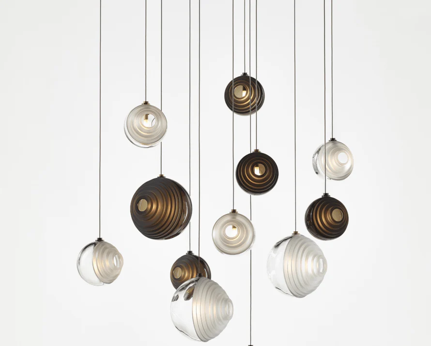Cosmic Sphere Cascade Glass Chandelier - Image 30