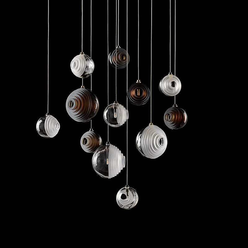 Cosmic Sphere Cascade Glass Chandelier - Image 31