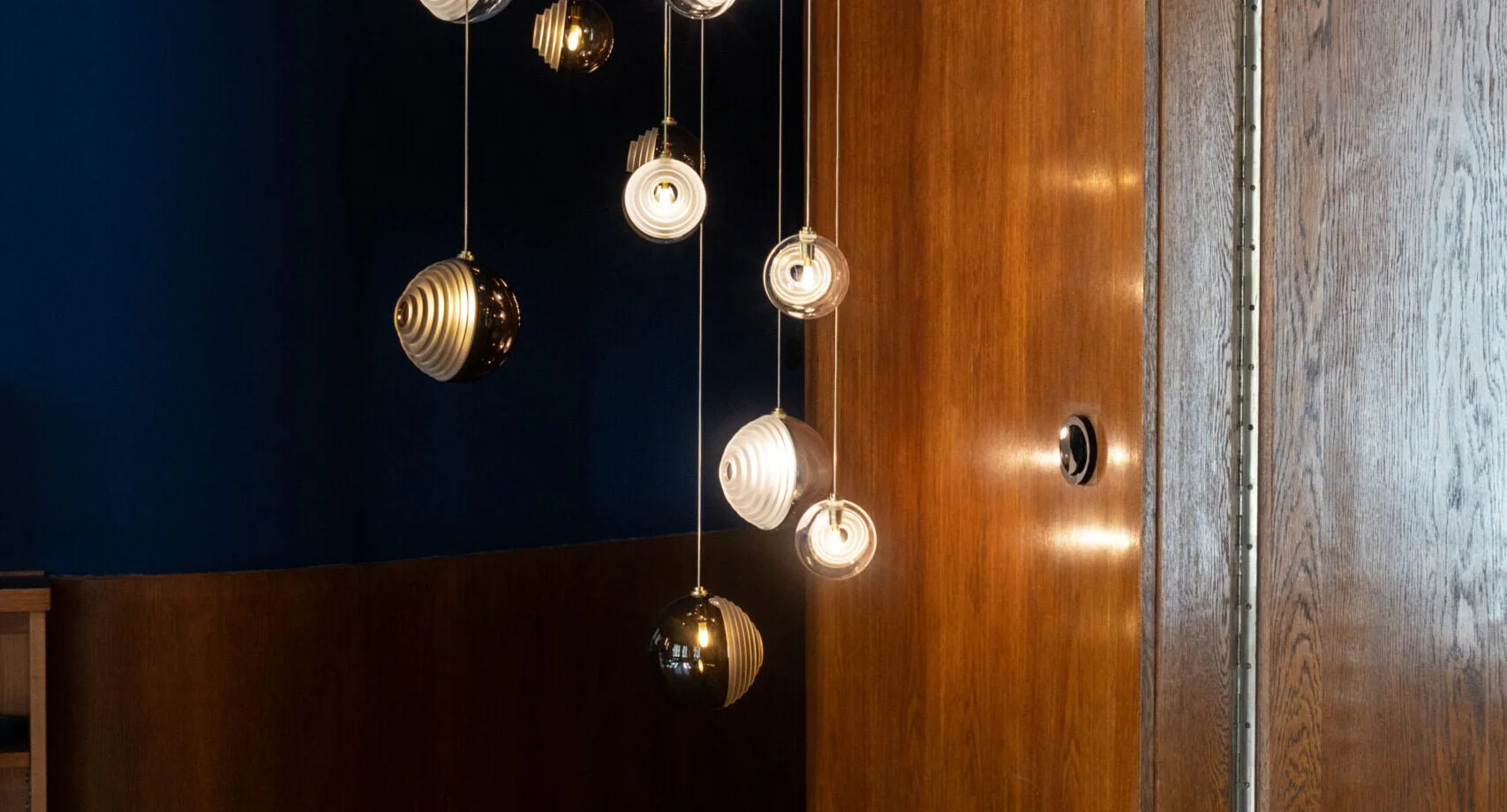 Cosmic Sphere Cascade Glass Chandelier - Image 37