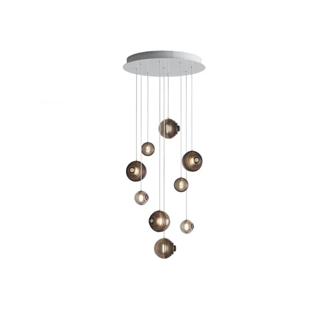 Cosmic Sphere Cascade Glass Chandelier - Image 41