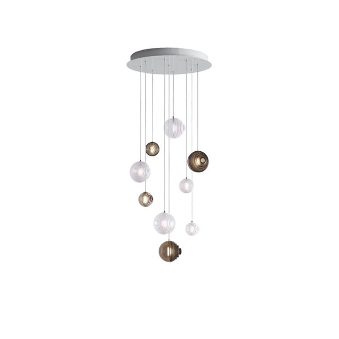 Cosmic Sphere Cascade Glass Chandelier - Image 42