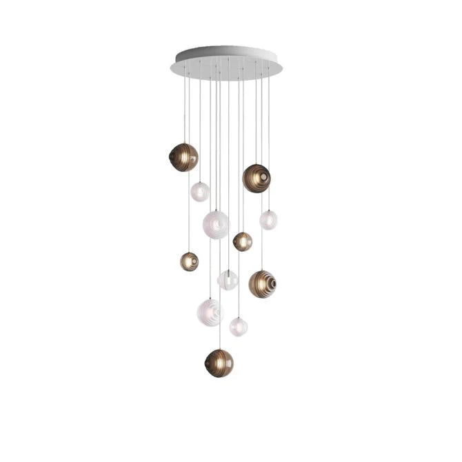 Cosmic Sphere Cascade Glass Chandelier - Image 44