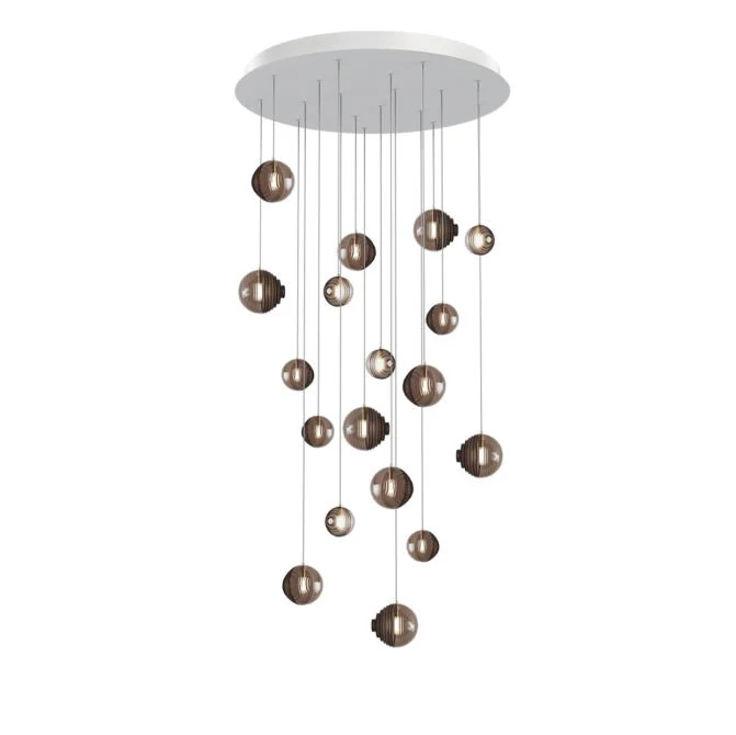 Cosmic Sphere Cascade Glass Chandelier - Image 45