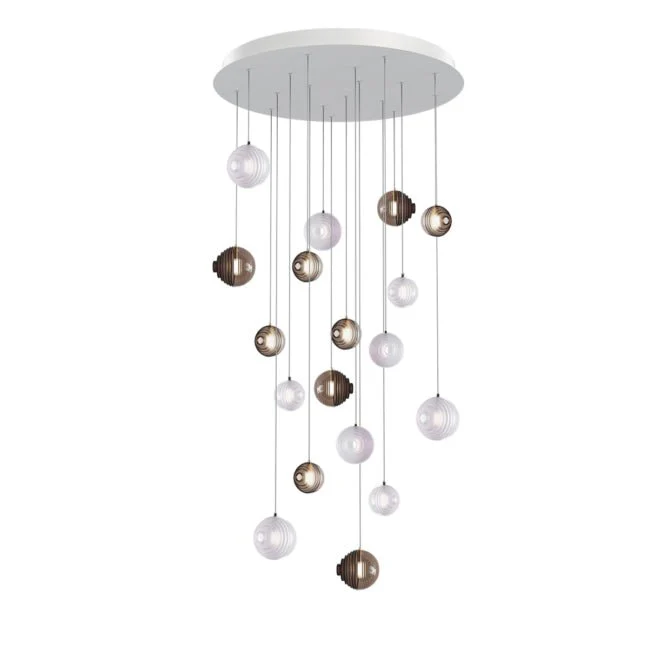 Cosmic Sphere Cascade Glass Chandelier - Image 46