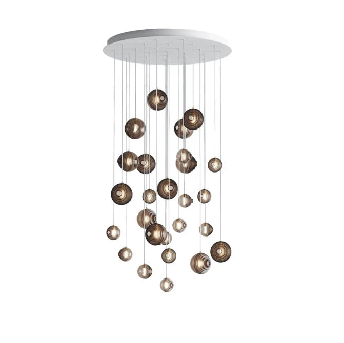 Cosmic Sphere Cascade Glass Chandelier - Image 47