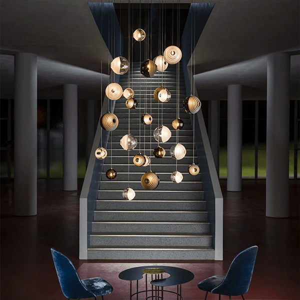 Cosmic Sphere Cascade Glass Chandelier - Image 5