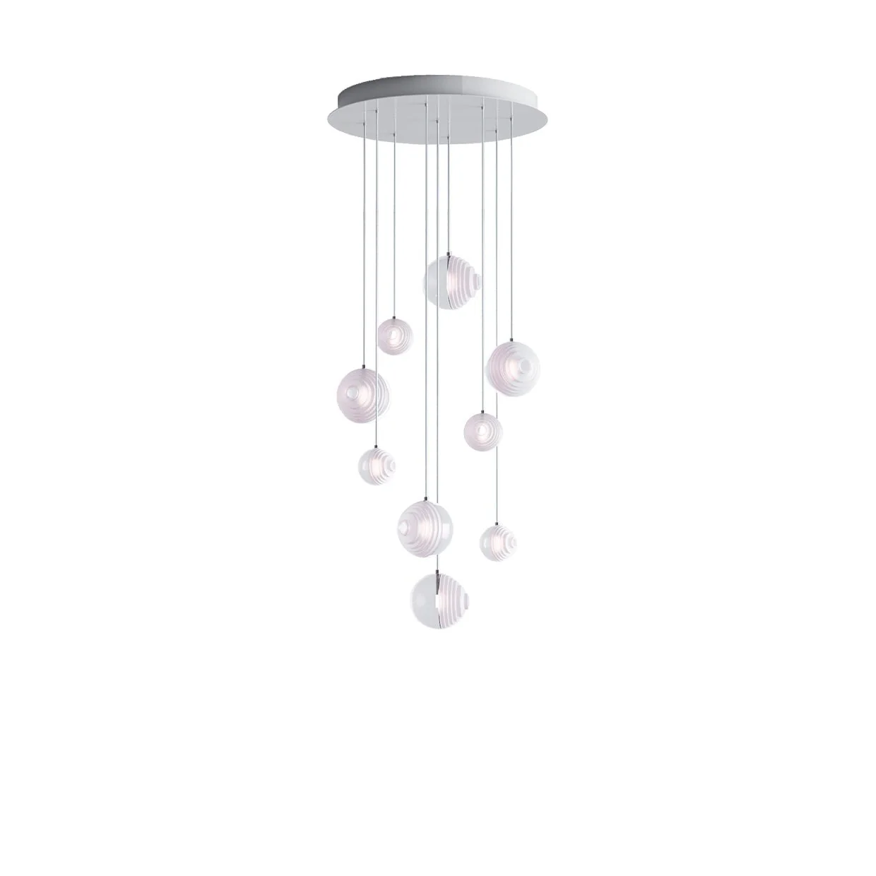 Cosmic Sphere Cascade Glass Chandelier - Image 55