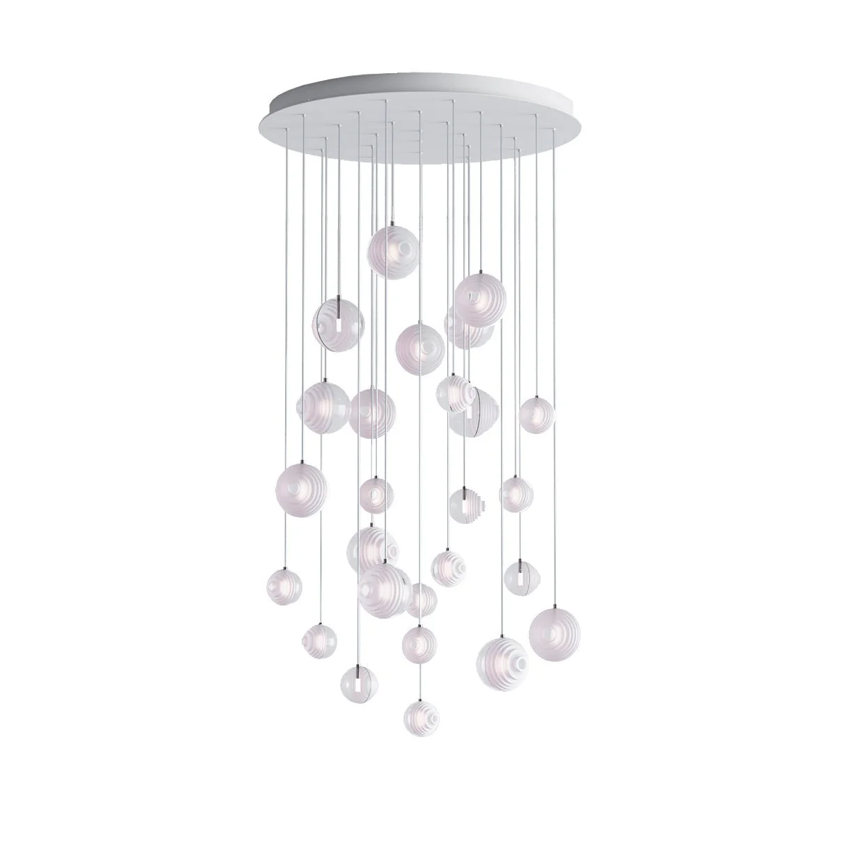 Cosmic Sphere Cascade Glass Chandelier - Image 58