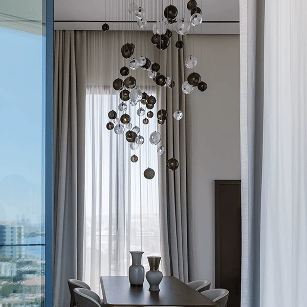 Cosmic Sphere Cascade Glass Chandelier - Image 7