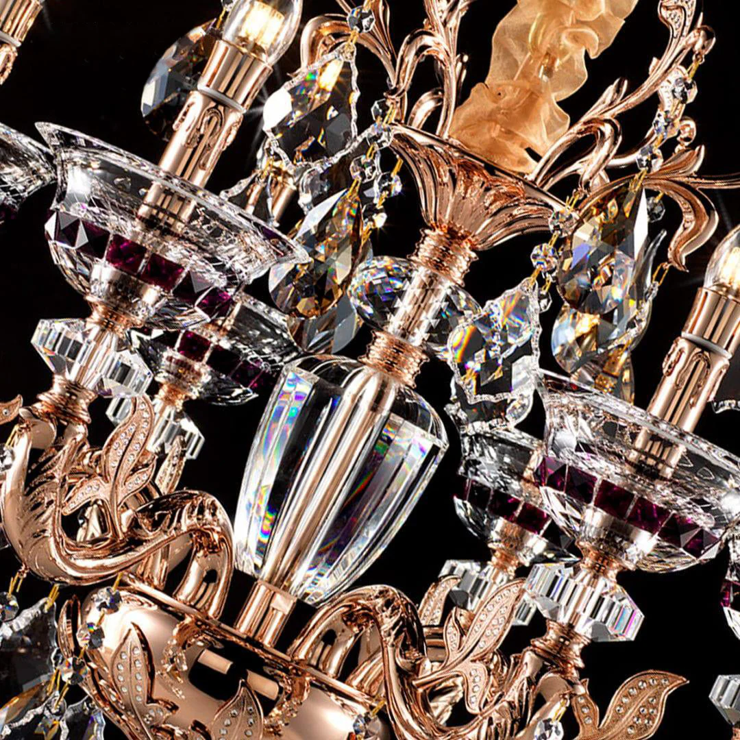 Maria Crystal Classic Chandelier 27" 6 Lights - Image 2