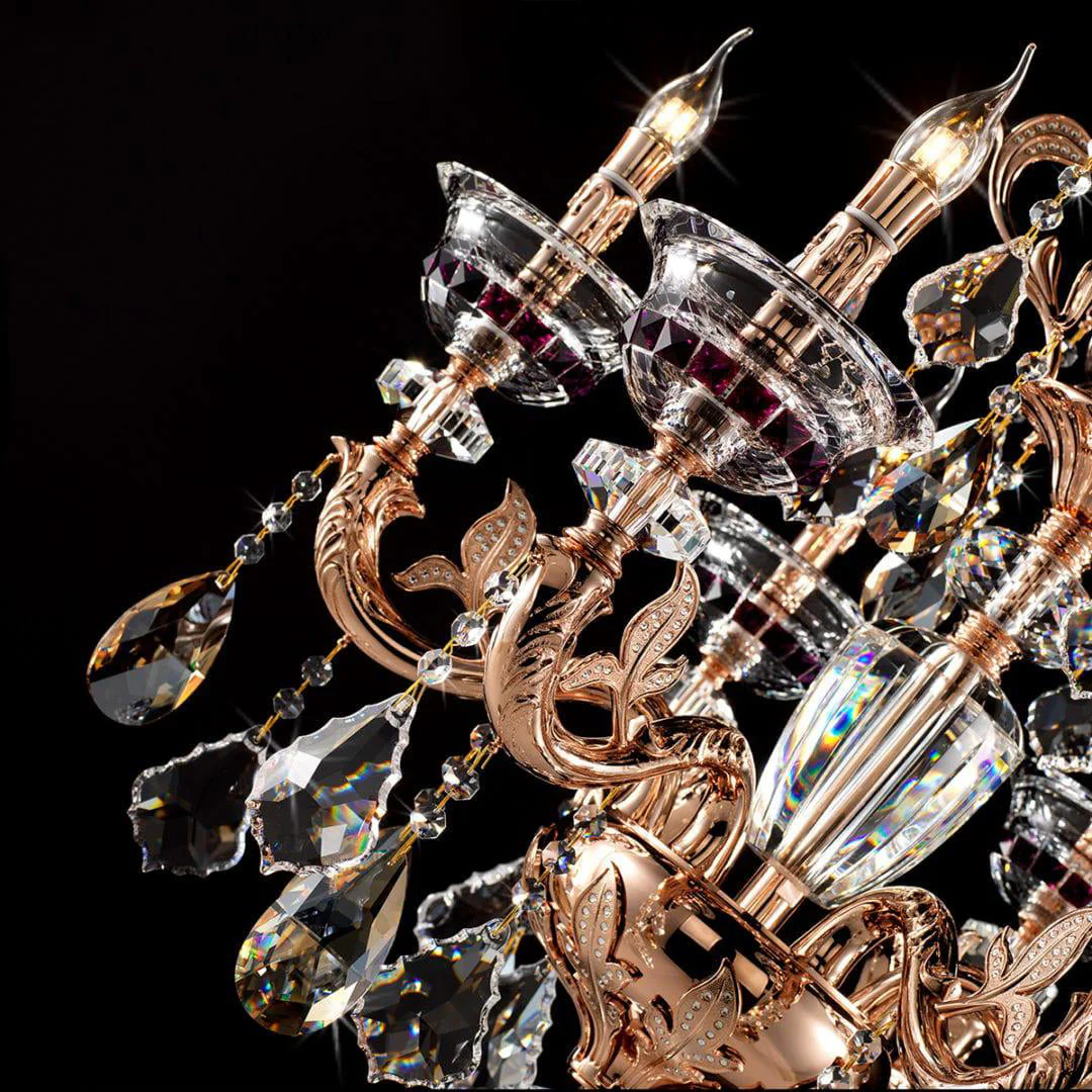 Maria Crystal Classic Chandelier 27" 6 Lights - Image 3
