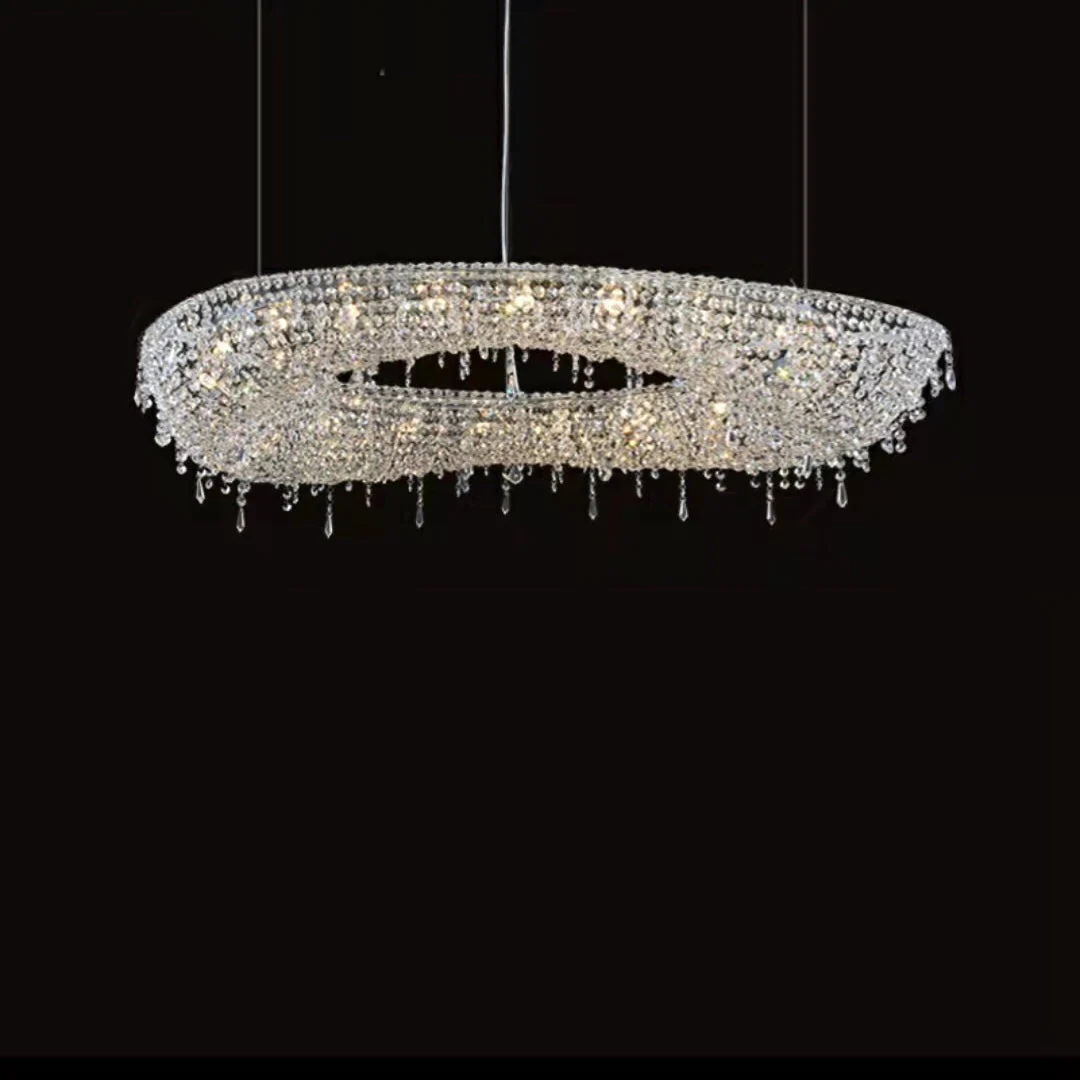 Unique Foyer Crystal Chandelier Luxury Hallway Ceiling Lamp Living Room Hanging Light Decor for Entryway - Image 3