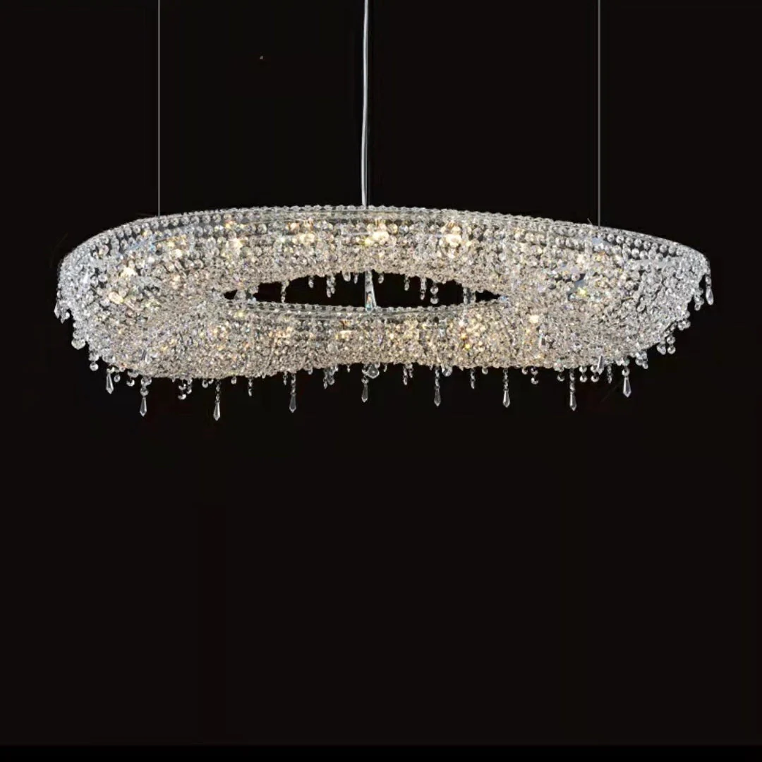 Unique Foyer Crystal Chandelier Luxury Hallway Ceiling Lamp Living Room Hanging Light Decor for Entryway - Image 4