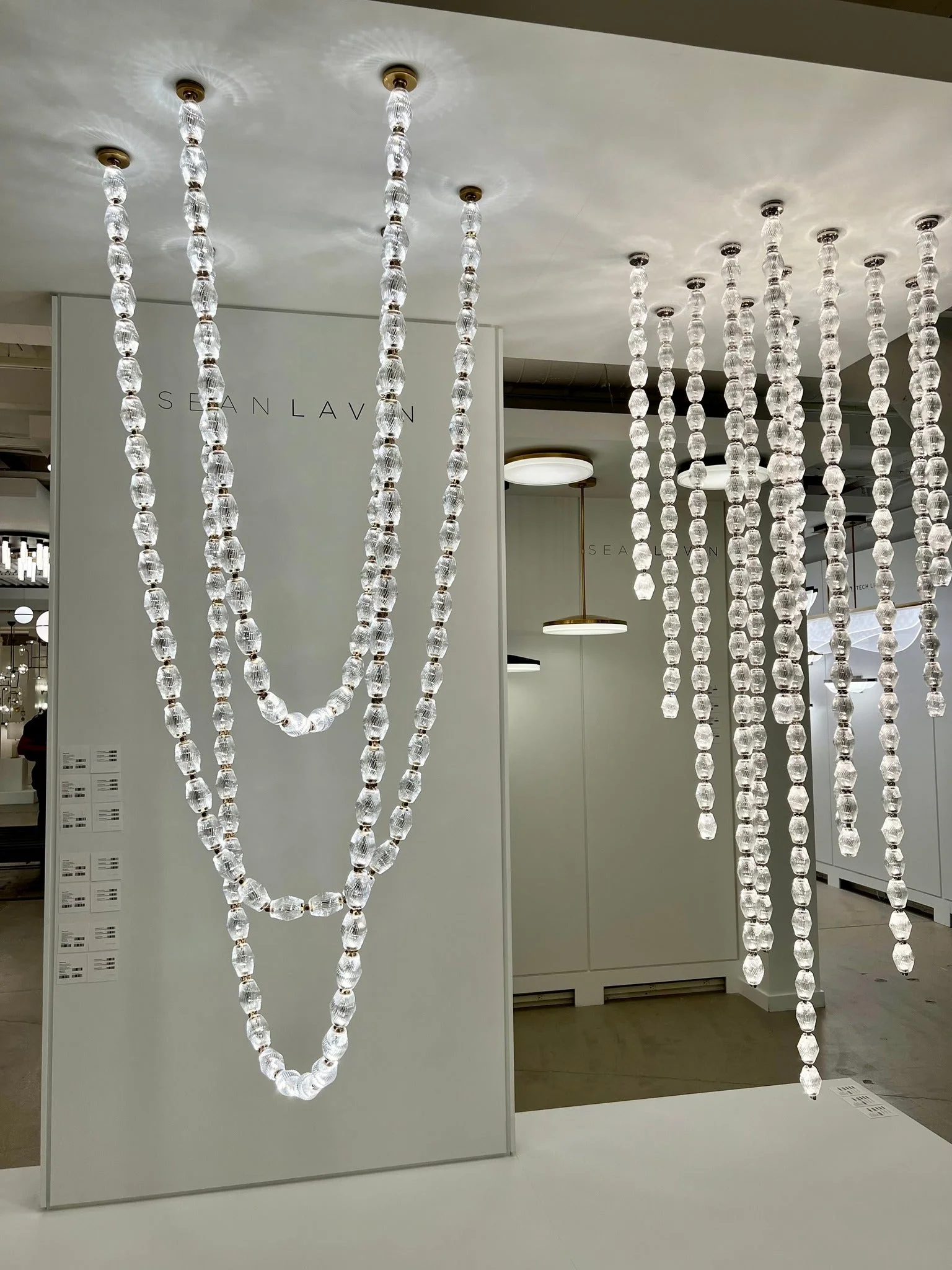 Creative Glass Pearl Necklace Pendnat Chandelier for Living/Dining Room/Staircase - Image 10