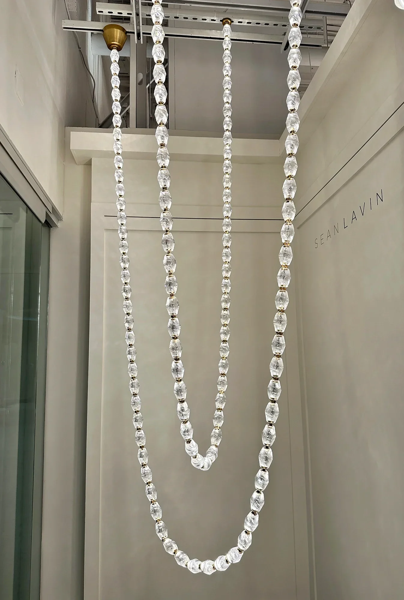 Creative Glass Pearl Necklace Pendnat Chandelier for Living/Dining Room/Staircase - Image 11