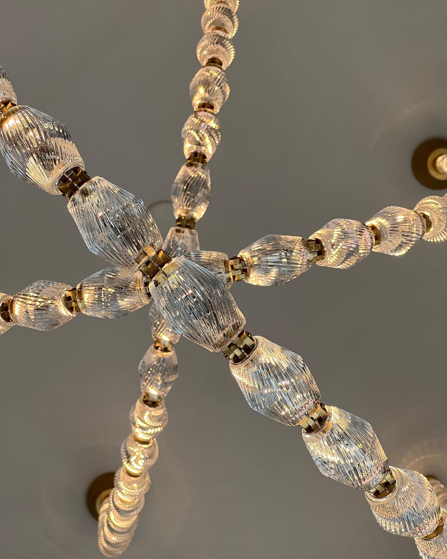 Creative Glass Pearl Necklace Pendnat Chandelier for Living/Dining Room/Staircase - Image 13
