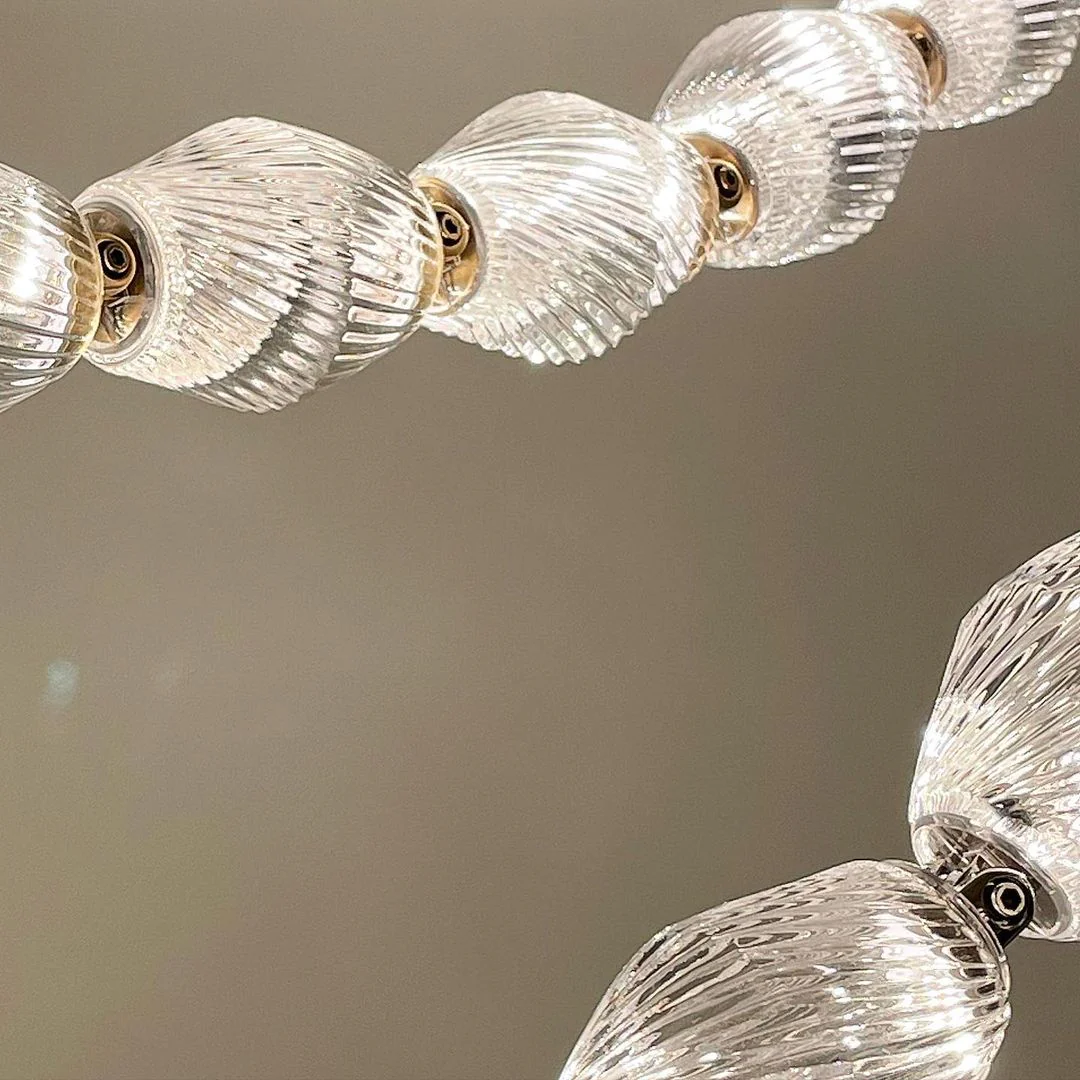 Creative Glass Pearl Necklace Pendnat Chandelier for Living/Dining Room/Staircase - Image 14